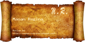 Masan Regina névjegykártya